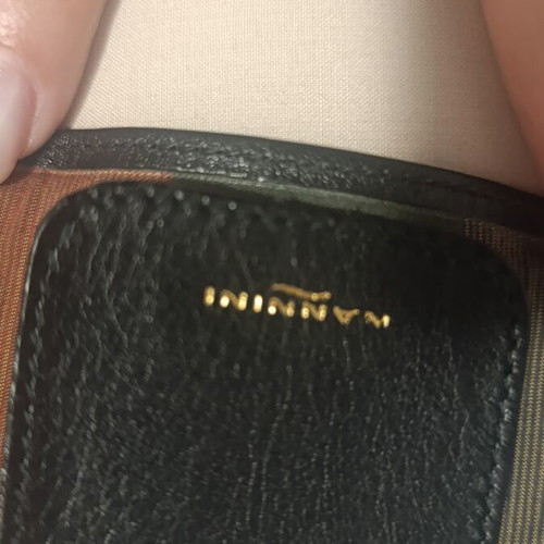 Leather key case new, genuine Italian Nannini black
