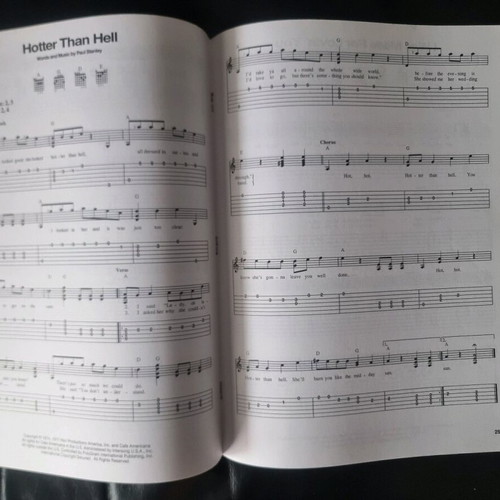 KISS For Easy Guitar Sheet Music like new