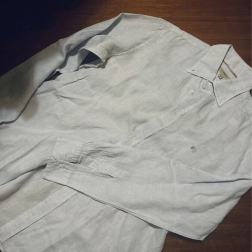 Burberry London men's linen shirt medium used, light blue