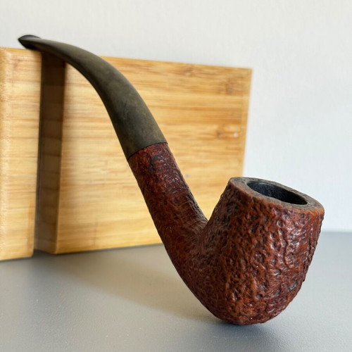 Duncan Sandblast A 47 Bent Billiard Briar Tobacco Pipe used, vintage