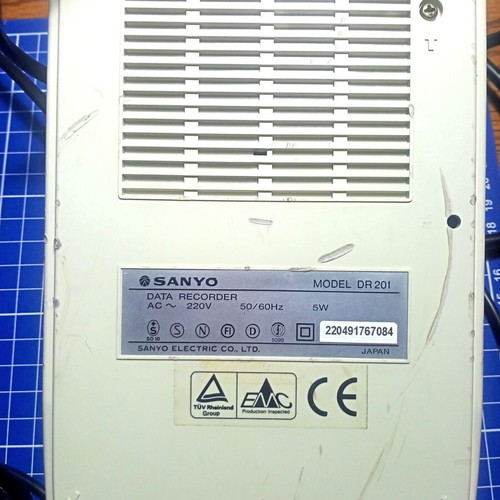 Sanyo DR201 Datacorder used, special data cassette recorder