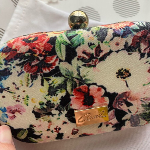 Small Axel evening bag with floral design like new