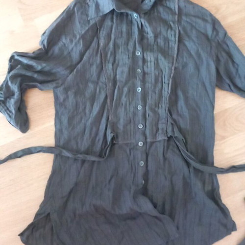 Karen Millen brown shirt size S 36 cotton viscose like new