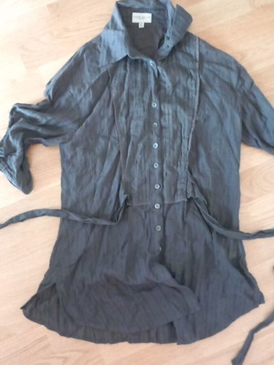 Karen Millen brown shirt size S 36 cotton viscose like new