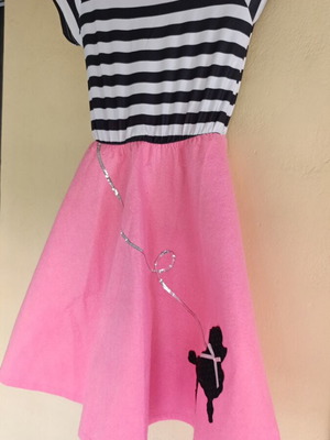Retro Dress Poodle Skirt 50s Carnival Costume Fun World Size S/M like new