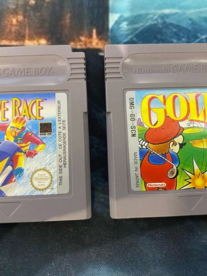 Game Boy games used, pack of Golf and Wave Race