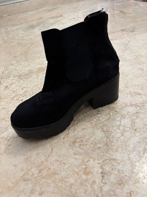 Booties used with low heel, size 38, black