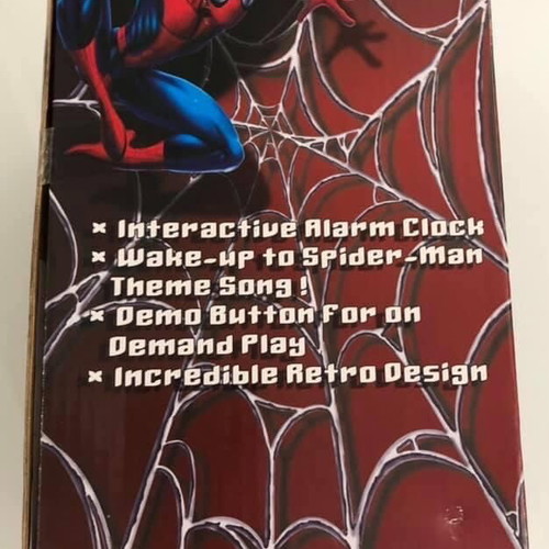 Spider-Man Analog Table Clock New 2002 Vintage