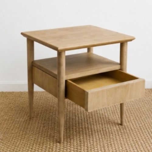 Mid Century Nightstands pair new, natural wood Scandinavian design