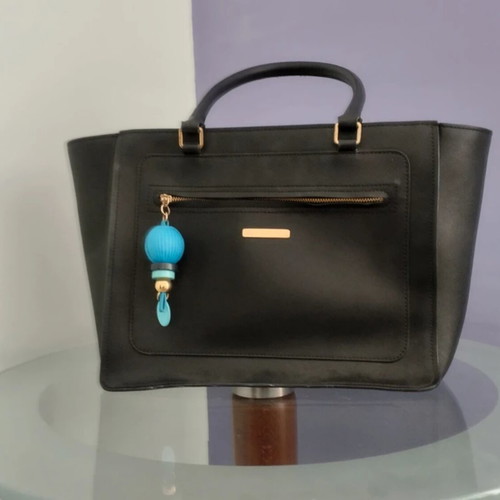 Juicy Couture handbag like new, black with blue accessory