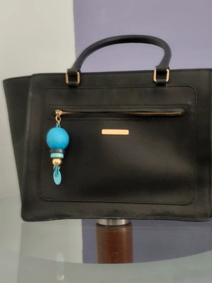 Juicy Couture handbag like new, black with blue accessory