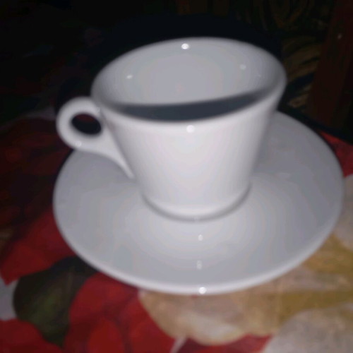 Αυθεντική κούπα εσπρέσο Lavazza σαν καινούργια με πιατάκι από ρουμανικό πορσελάνη Apulum