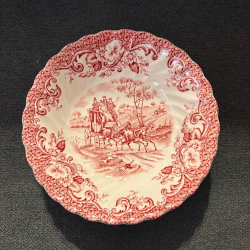 Johnson Bros Coaching Scenes set of 4 ironstone bowls used
