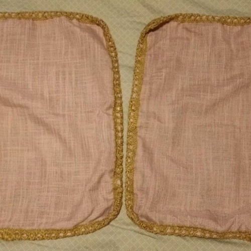 Set of 2 used pillowcases 45x45cm double-sided