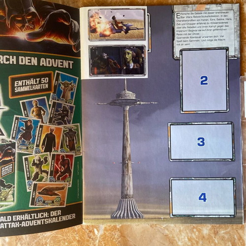 Panini Star Wars Rebels album like new with complete set