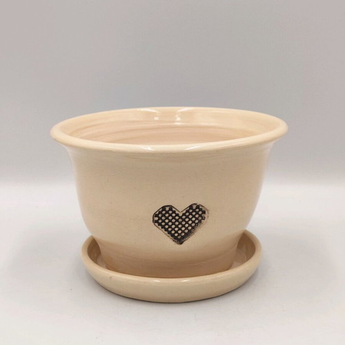 PetarPotery flower pot new, handmade, white clay