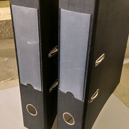 Ring binders used, set of 2, A4 7.5cm with mechanism