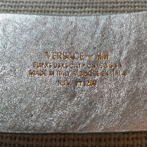 Vintage Versace leather belt silver, like new, size 75