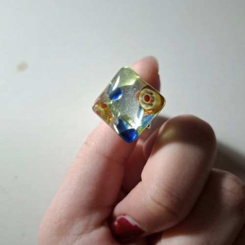 Handmade ring like new, multicolored with adjustable size