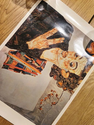 Egon Shiele print used, glossy finish