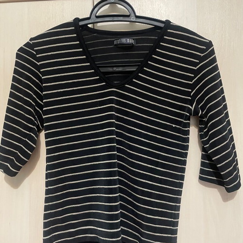 Montos Marks blouse black striped like new