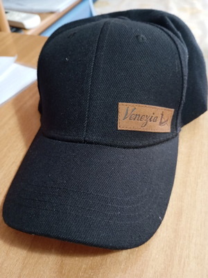 Venezia hat black with brown leather, like new