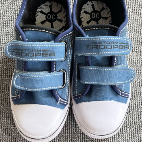 Boys' shoes size 30 new, white and blue casual