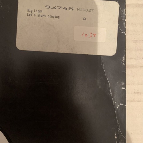 Rip Light Let's Start Playing 12" white label test pressing vinyl
