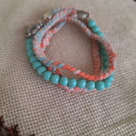 five-row bracelet blue orange