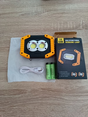 Προβολέας εργασίας επαναφορτιζόμενος LED COB 20W 2000lm καινούργιος, αδιάβροχος IP65