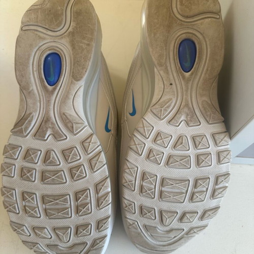 Nike Air Max 44.5 athletic shoes like new, white with blue
