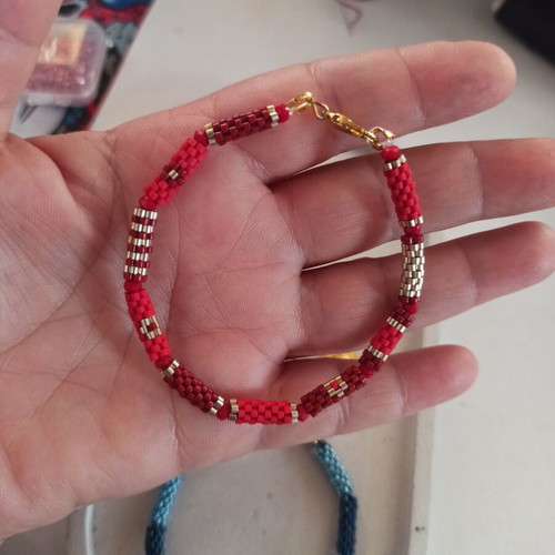 Handmade Miyuki Bracelets new, blue and red