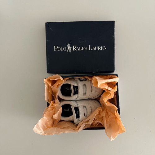 Polo Ralph Lauren kids sneakers new, size 22, white and blue