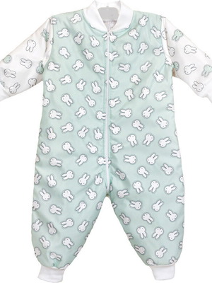 Miffy footed sleeping bag like new, green, size 2 80cm