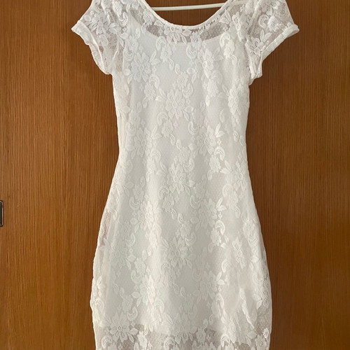 Hollister white lace mini dress like new, size M (fits S)