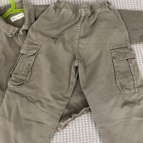 Zara kids denim set 9-10 years 140cm like new, grey beige