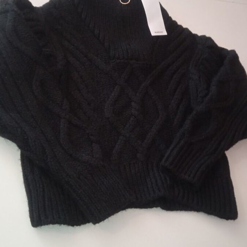 Mango pullover new, black, size S
