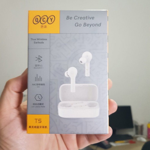 QCY T5 TWS White True Wireless Gaming Earbuds new, Bluetooth 5.1, IPX5