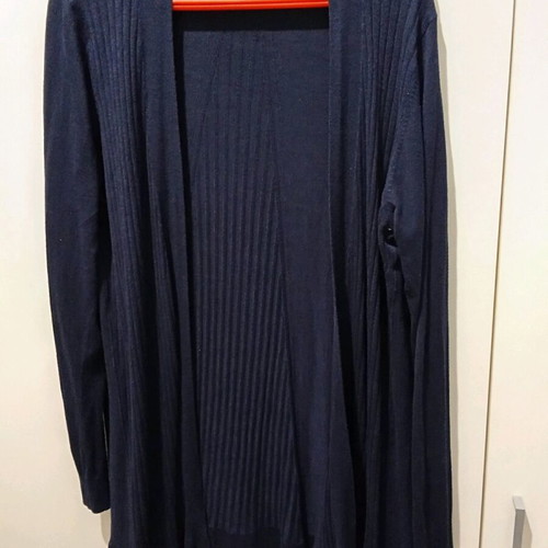 Spring cardigan blue thin knitted long Marks & Spencer like new