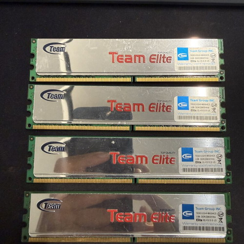 Team Elite DDR2 RAM 4x1GB 800MHz used, total 4GB
