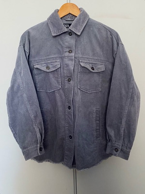 ZARA jacket rib oversized new, grey and blue