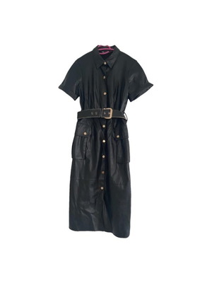 Zara dress with leather look new