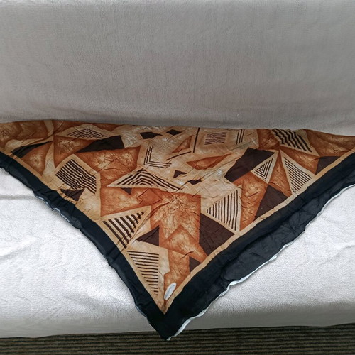 Headscarf vintage used, brown, size 88/82 cm