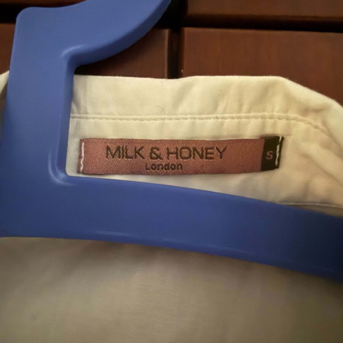 Milk & Honey London white shirt with bow, size S, like new