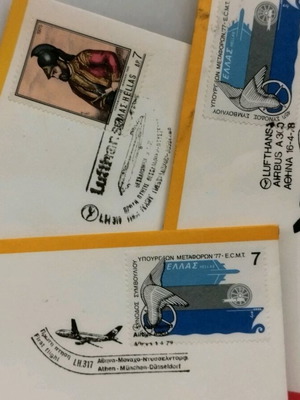 Lufthansa collectible envelopes like new, three first flight