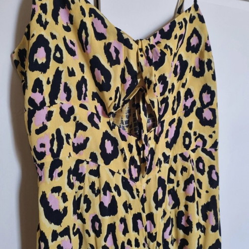 River Island leopard print jumpsuit size 42 like new