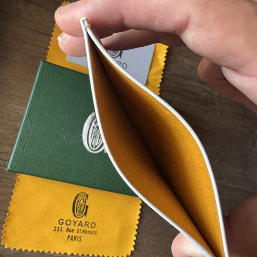Goyard Saint Sulpice card holder, white Goyardine canvas