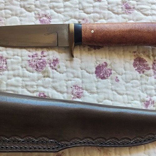 Handmade knife collection 52100 steel with leather sheaths, new