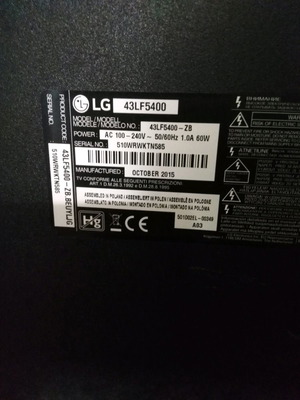 LG 43LF5400 Ανταλακτικα.