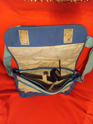 WWF "ACT NOW" blue school shoulder bag